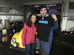We gave Fernando a VW club's T shirt from Malaysia